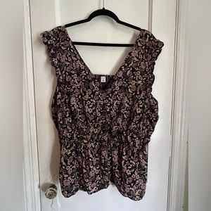 Old Navy floral cami sleeveless shirt XXL